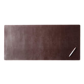 Dark Brown Bonded Leather No Core Rollable Desk Mat, 36 x 17